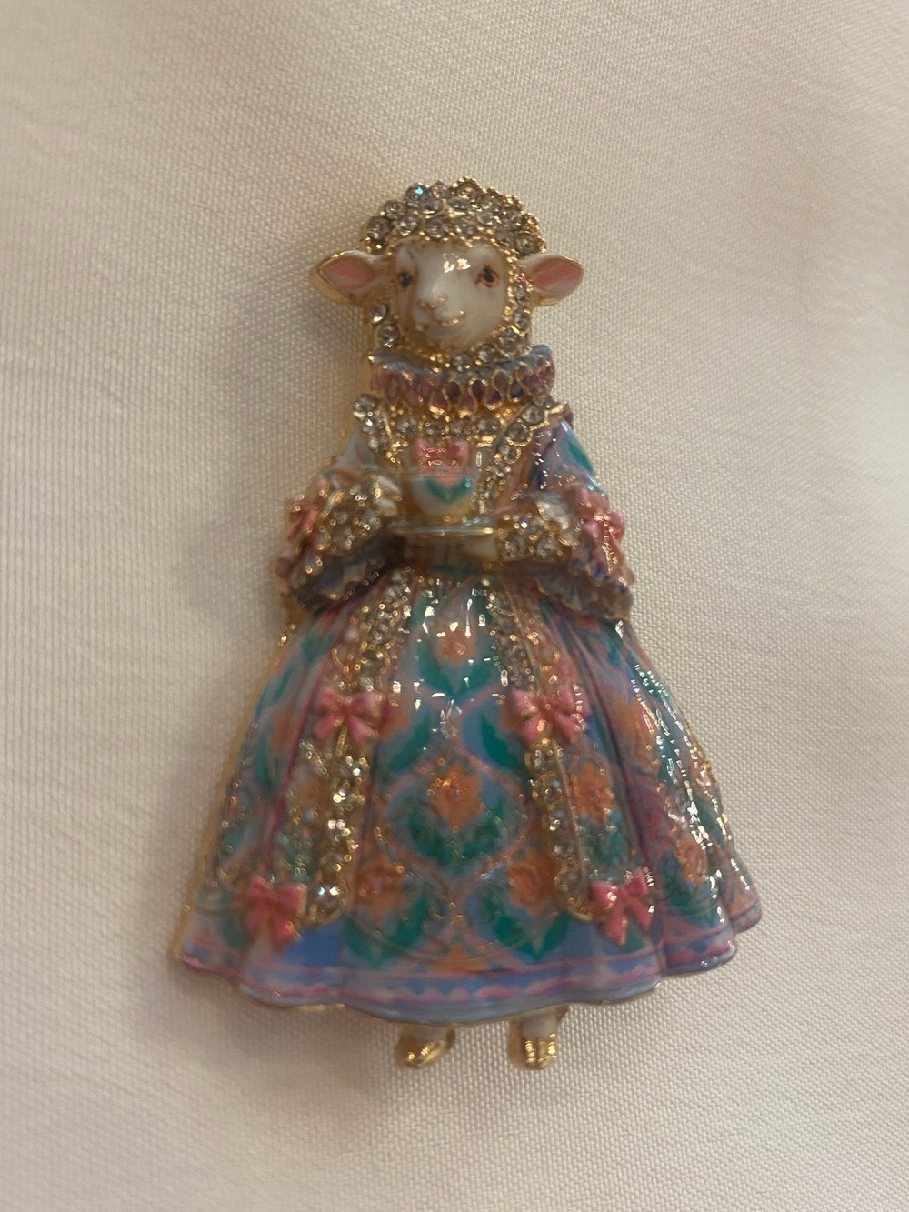 Lamb Brooch Whimsical Fairytale Victorian New Pin